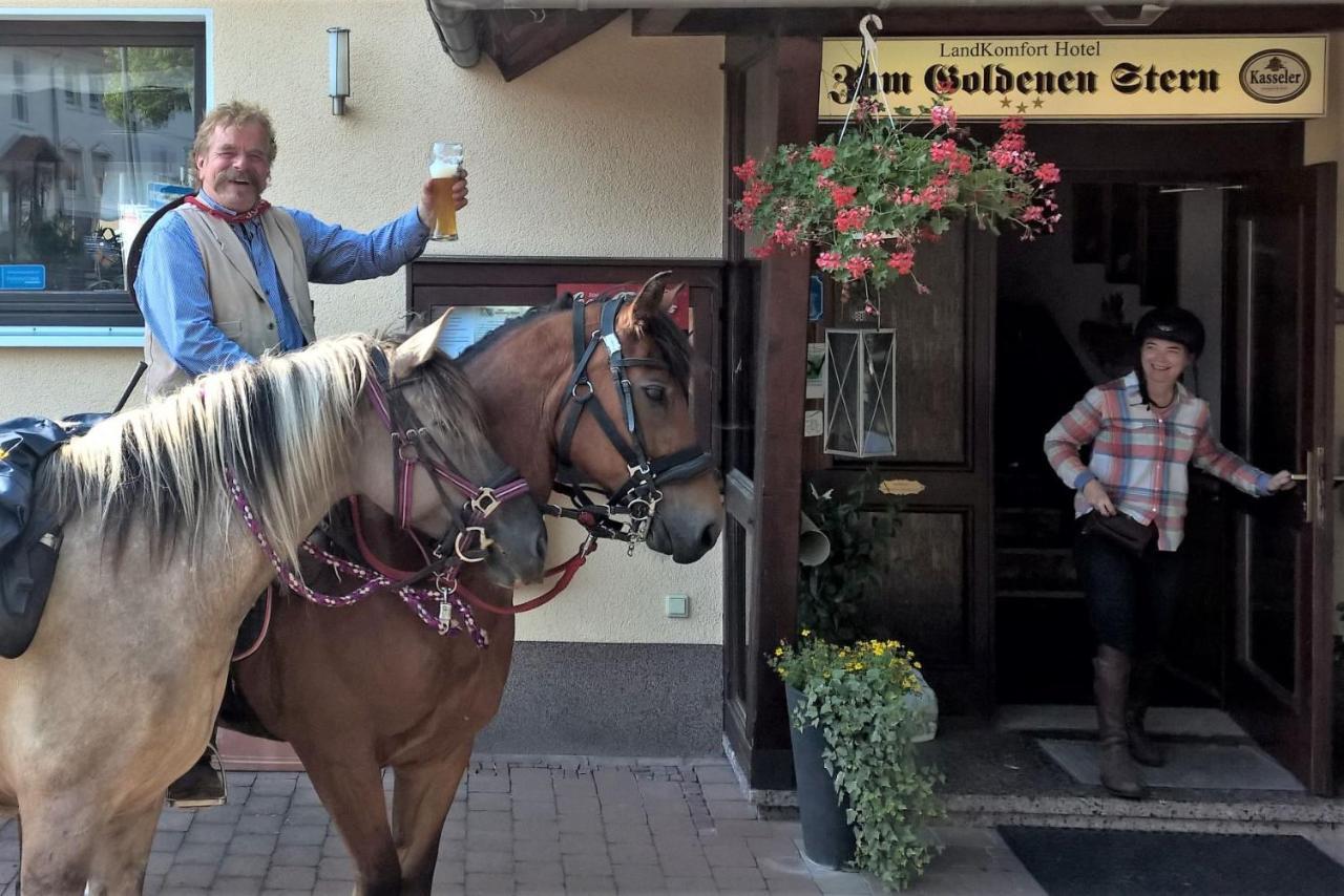 Hotel-Restaurant Zum Goldenen Stern Großalmerode Esterno foto